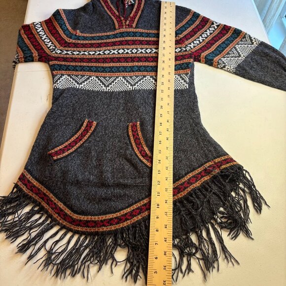 Artesania Edm Women’s Size M/L 100% Alpaca Wool Peruvian Hoodie Sweater Pullover - Picture 9 of 11